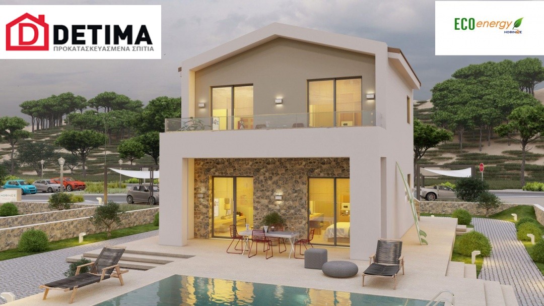 Διώροφη Κατοικία D-100( 2 x 50,12 m²), συνολικής επιφάνειας 100,24 τ.μ., συνολική επιφάνεια στεγασμέ