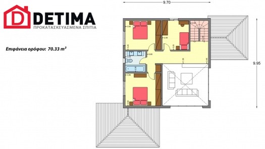 Διώροφη Κατοικία D-183a, Συνολικής Επιφάνειας 183,34 τ.μ.