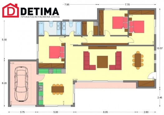 Ισόγεια Κατοικία Ι-162, συνολικής επιφάνειας 162,10 τ.μ.