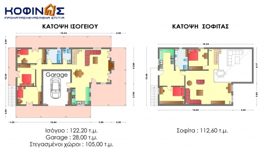 Ισόγεια Κατοικία με Σοφίτα IS-234, συνολικής επιφάνειας 234,80 τ.μ.
