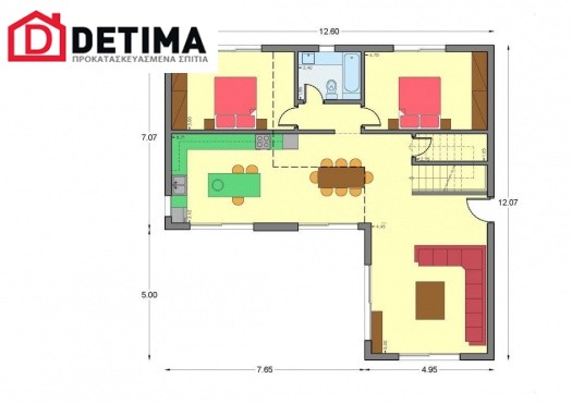 Διώροφη Κατοικία D-189, συνολικής επιφάνειας 189,61 τ.μ.
